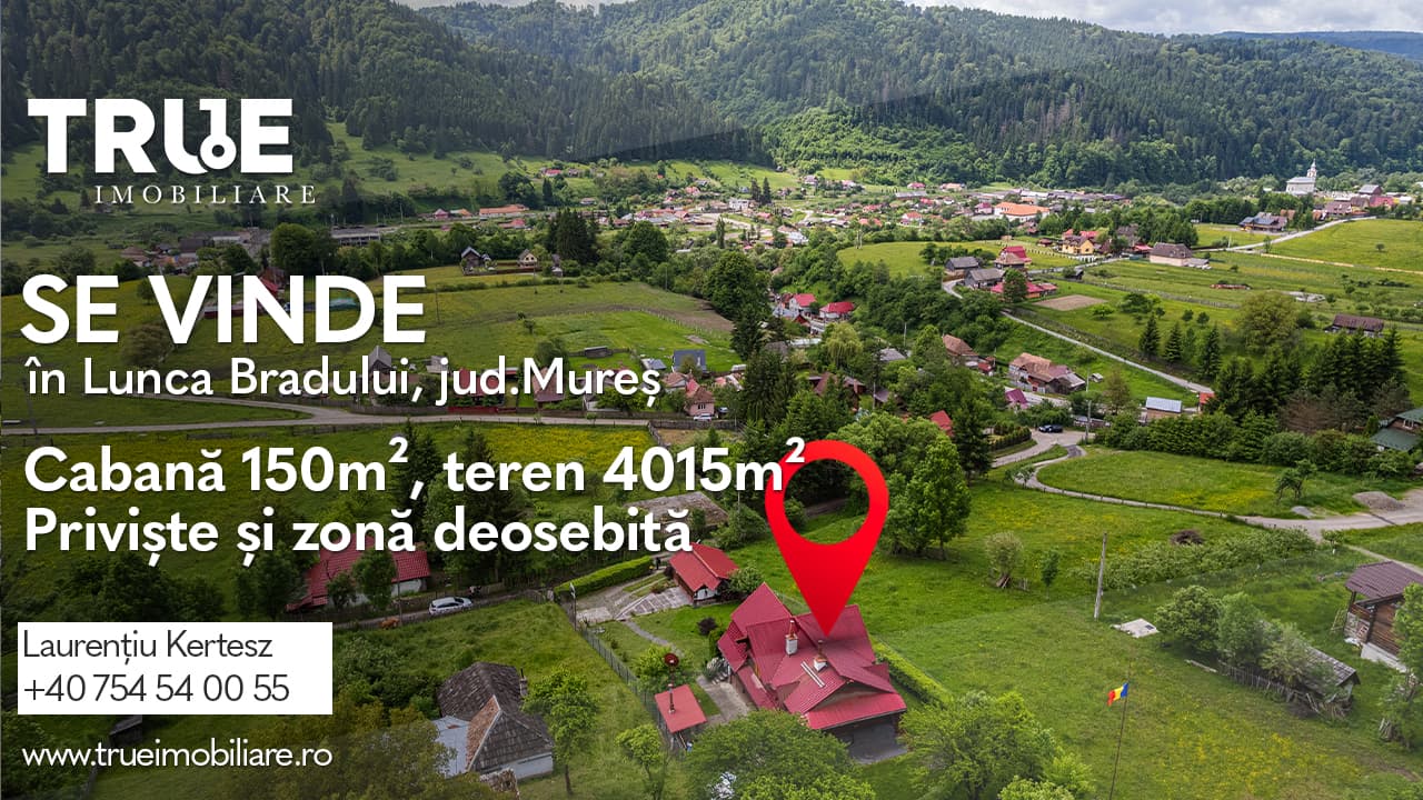 Cabană de vânzare, 150m², teren 4015m², Lunca Bradului!