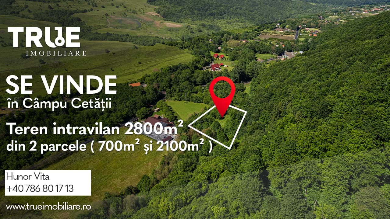Teren intravilan 2.800 m² în Câmpu Cetății – liniște și natură