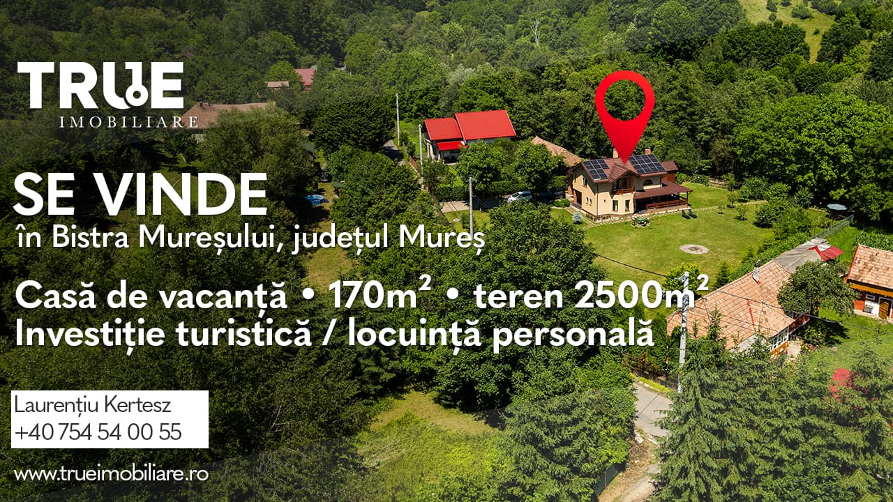 🏡 Casă de vacanță premium 170 m² | Teren 2.500 m² | Bistra Mureșului