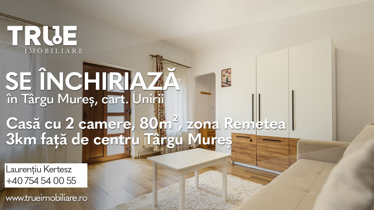 Casă de închiriat în Remetea, Târgu Mureș – 80 m²