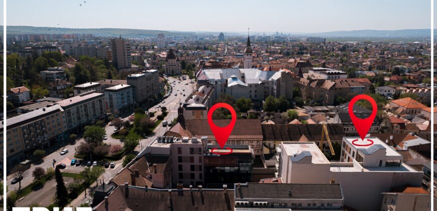 Ap. 2 cam, 57.3m² + 16.2m², ultracentral, Arossa Center, Tg. Mureș!