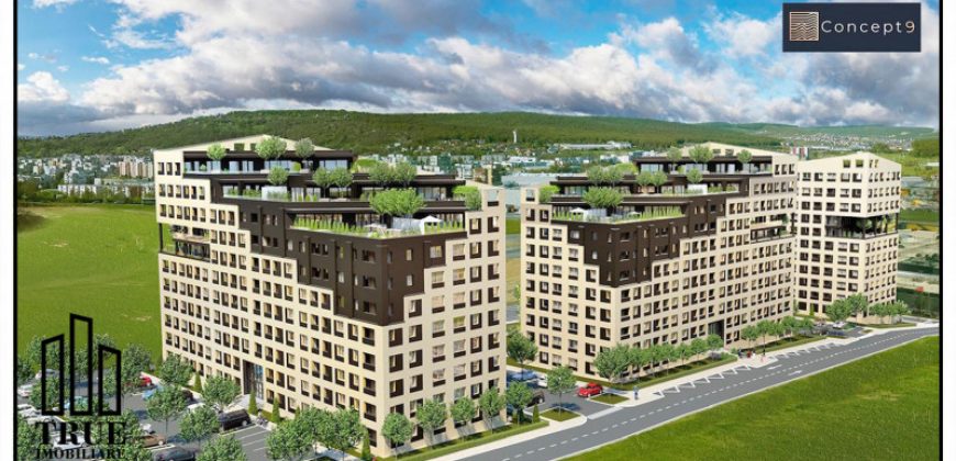Studio de vânzare, 41.4m², et. 4/10, bloc nou, Concept 9!