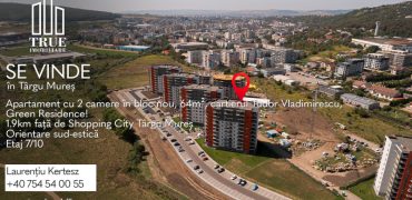 Apartament cu 2 camere în bloc nou, 64m² utili + 9m² balcon, Tudor!