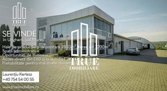 Hale de producție și depozitare 2803m², teren 7200m², Ungheni, Mureș!