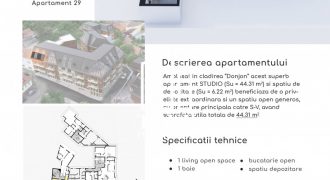 Apartament de vânzare 44.31 m² în bloc nou, Centrul Târgu Mureș!