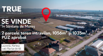 Teren intravilan, 1035m² + 1056m², Sântana de Mureș!