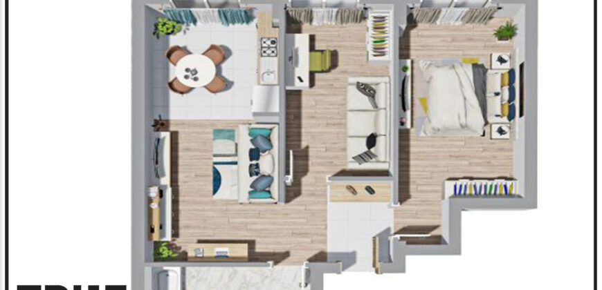 Ap. 2.5 camere, 62.7m² + balcon, Maurer Residence!