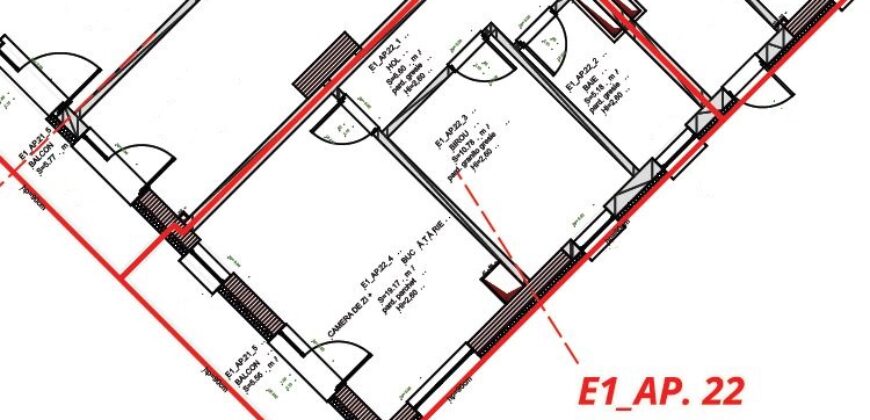 Apartament 2 camere, 42m² + 6m², Skyline City!