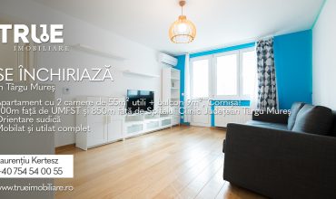 Apartament cu 2 camere, 55m² + 5m² balcon, Cornișa, Târgu Mureș!