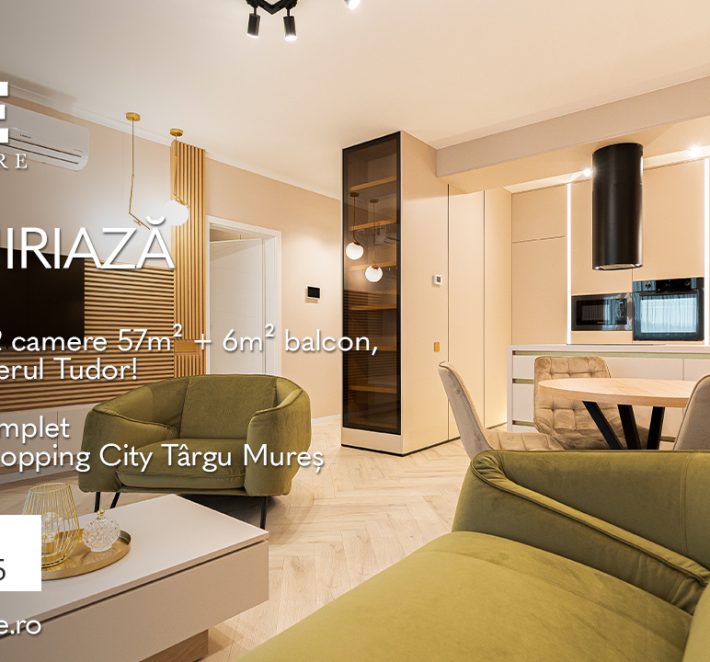 Ap. deosebit cu 2 cam. de închiriat, 57m² + 6m² balcon, Concept 9!