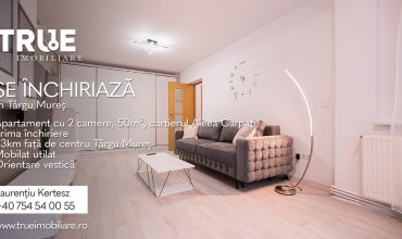 Apartament cu 2 camere de închiriat, 50m² + 5m² balcon, Aleea Carpați!