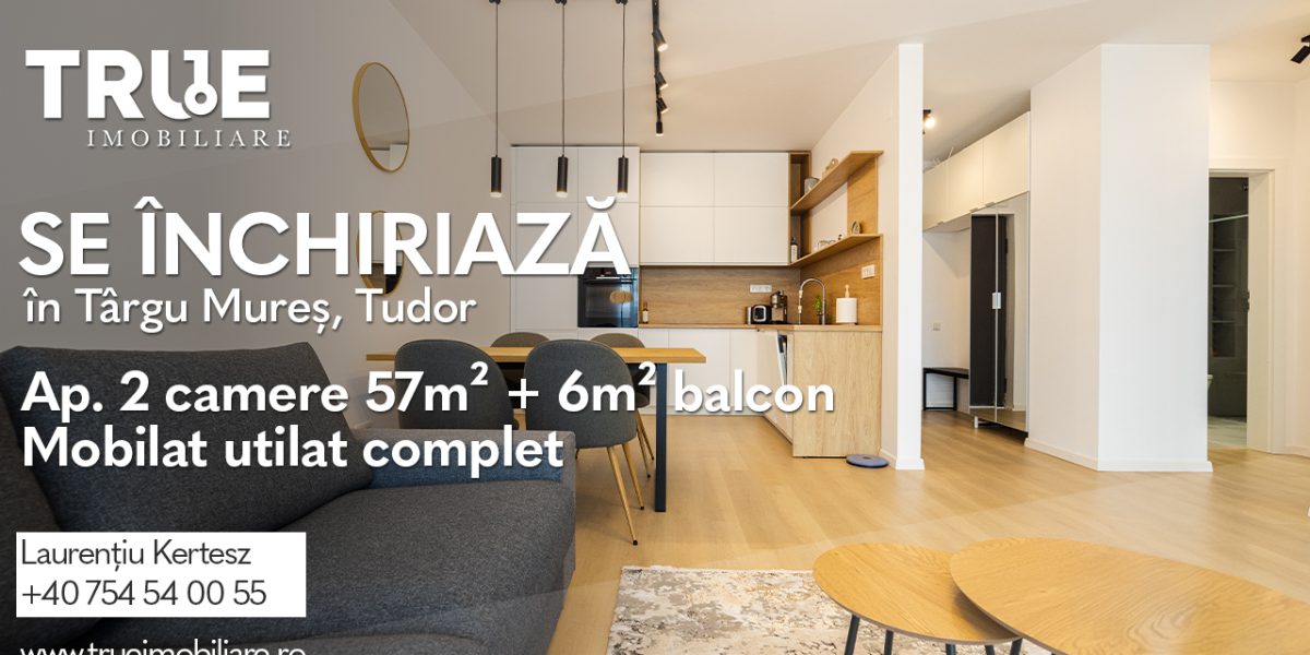 Ap. cu 2 camere, 57m² + 6m² balcon, Concept 9, Tudor! Ap. cu 2 camere, 57m² + 6m² balcon, Concept 9, Tudor!