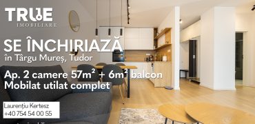 Ap. cu 2 camere de închiriat, 57m² + 6m² balcon, Concept 9, Tudor!