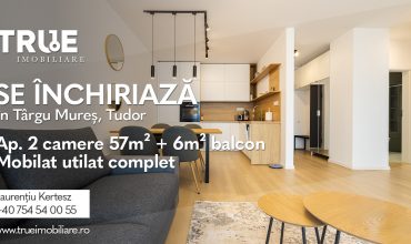 Ap. cu 2 camere,  57m² + 6m² balcon, Concept 9, Tudor!