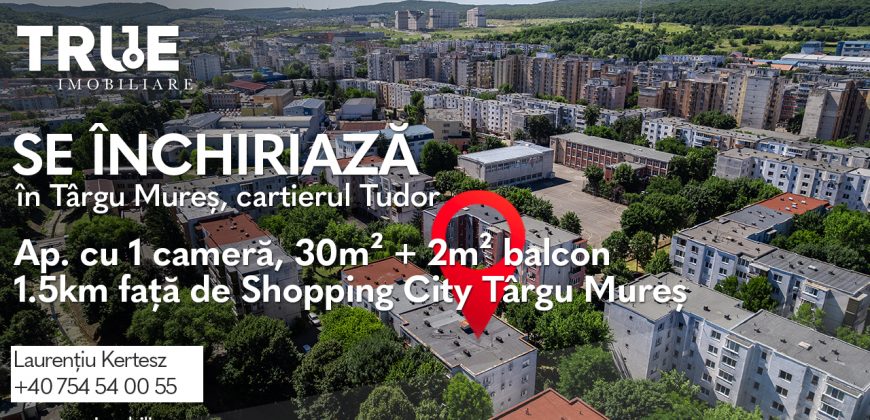 Apartament cu 1 cameră, 30m² + balcon, Tudor!