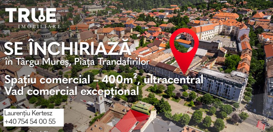 Spațiu comercial 400m² utili, ultracentral Târgu Mureș!