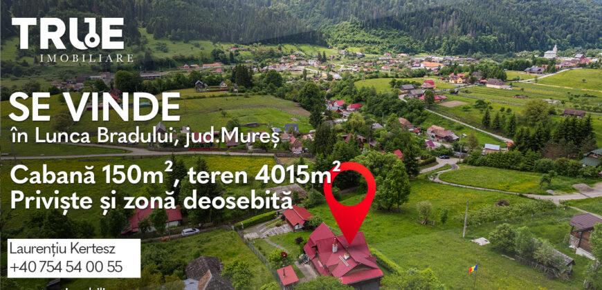 Cabană de vânzare, 150m², teren 4015m², Lunca Bradului!
