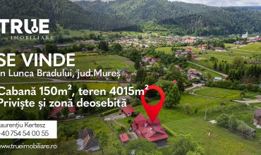 Cabană de vânzare, 150m², teren 4015m², Lunca Bradului!