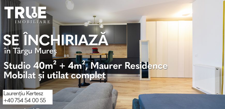 Studio de închiriat, bloc nou, Maurer Residence!