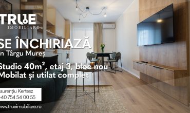 Studio de închiriat, etaj 3, bloc nou, Maurer Residence!