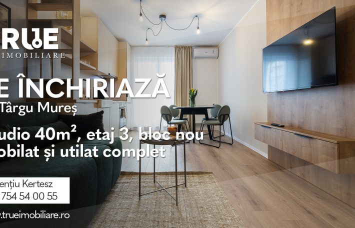 Studio de închiriat, etaj 3, bloc nou, Maurer Residence!