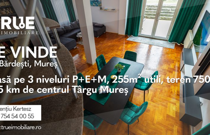 Casă individuală 255m² utili, teren 750m² – Bărdești, Mureș