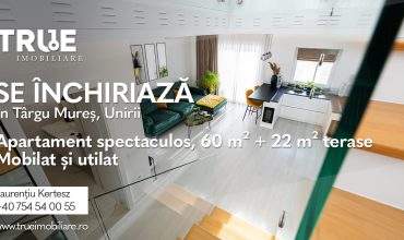 Ap. deosebit cu 2 camere 60m² + terasă 22m², Unirii