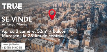 Ap. 2 camere de vânzare – Mureșeni, Târgu Mureș