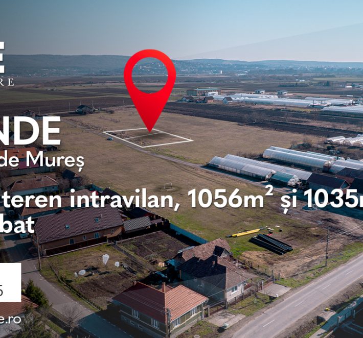Teren intravilan, 1035m² + 1056m², Sântana de Mureș!