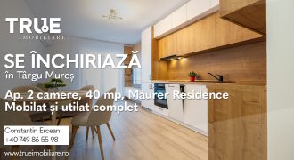 Ap. modern cu 2 camere, prima închiriere, Maurer Residence!