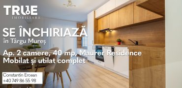Ap. modern cu 2 camere, prima închiriere, Maurer Residence!