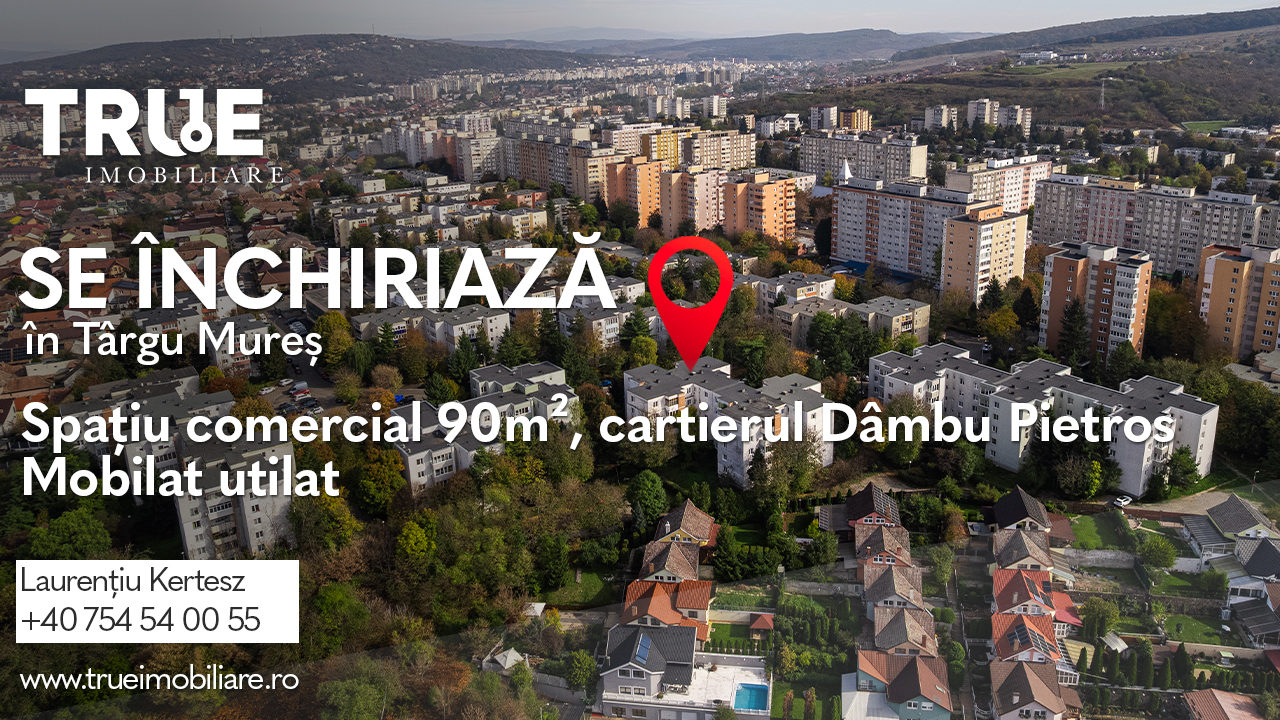 Spațiu comercial 90m² – Dâmbu Pietros, Târgu Mureș Spațiu comercial 90m² – Dâmbu Pietros, Târgu Mureș