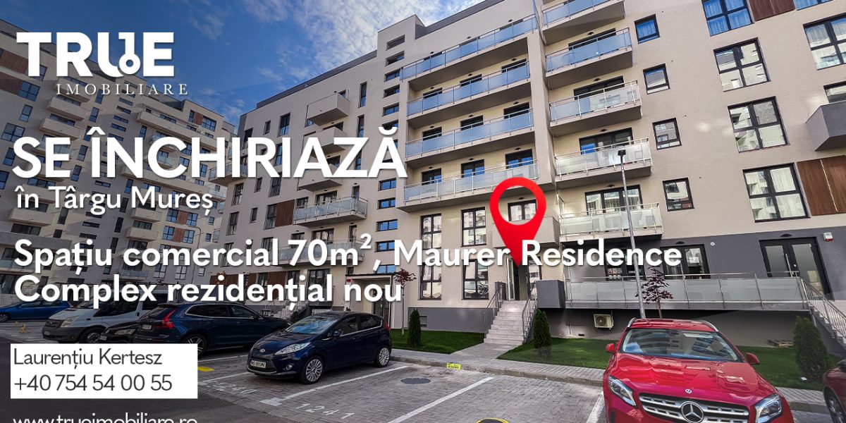 Spațiu comercial de închiriat, 70m² – Maurer Residence, B23