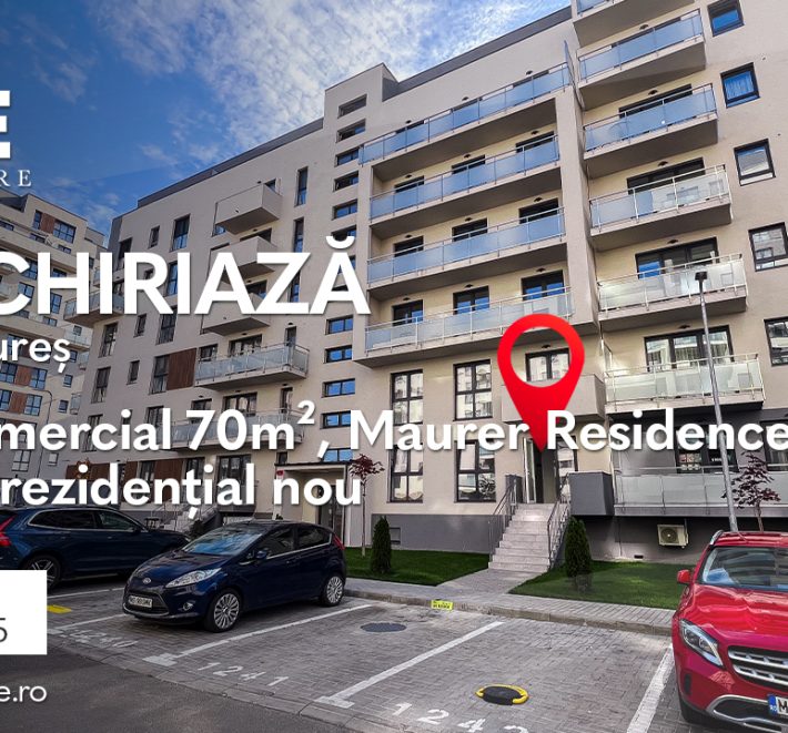 Spațiu comercial de închiriat, 70m² – Maurer Residence, B23