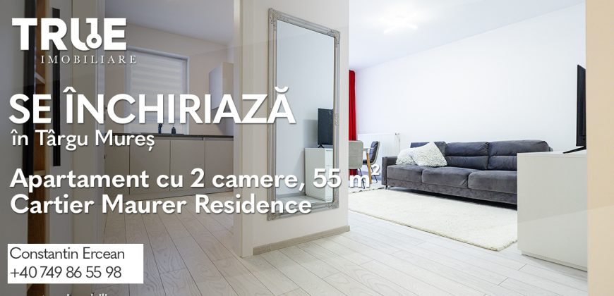Ap. modern cu 2 camere de închiriat – Maurer Residence, Târgu Mureș