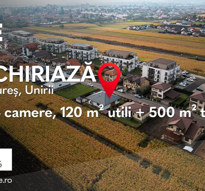 Casă 4 camere 120m² utili + 500m² teren, Unirii, Târgu Mureș