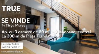 Ap. 3 camere, 80m², 3 balcoane, Rose Residence, Târgu Mureș