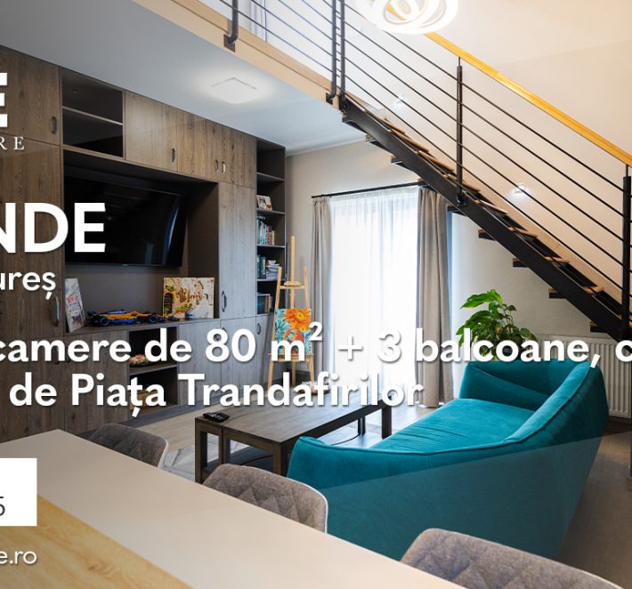 Ap. 3 camere, 80m², 3 balcoane, Rose Residence, Târgu Mureș