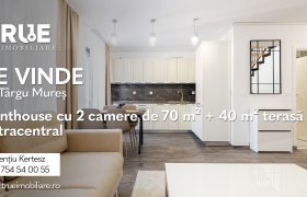Penthouse 70m² + 40m² terasă – ultracentral, Târgu Mureș!