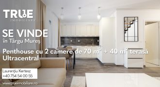 Penthouse 70m² + 40m² terasă – ultracentral, Târgu Mureș!