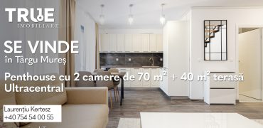 Penthouse 70m² + 40m² terasă – ultracentral, Târgu Mureș!