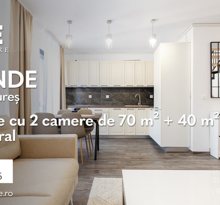 Penthouse 70m² + 40m² terasă – ultracentral, Târgu Mureș!