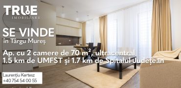 Apartament 2 camere, 70 m² utili – ultracentral, Târgu Mureș!