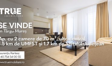 Apartament 2 camere, 70 m² utili – ultracentral, Târgu Mureș!