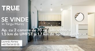 Apartament 2 camere, 70 m² utili – ultracentral, Târgu Mureș!
