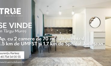 Apartament 2 camere, 70 m² utili – ultracentral, Târgu Mureș!