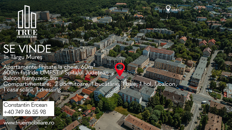 Apartamente finisate la cheie, 60m², cartierul 7 Noiembrie, Tg. Mureș!