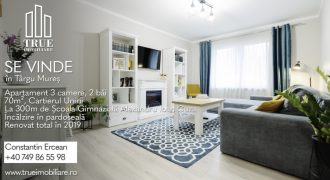 Apartament cu 3 camere, 70m², cartierul Unirii, Târgu Mureș!