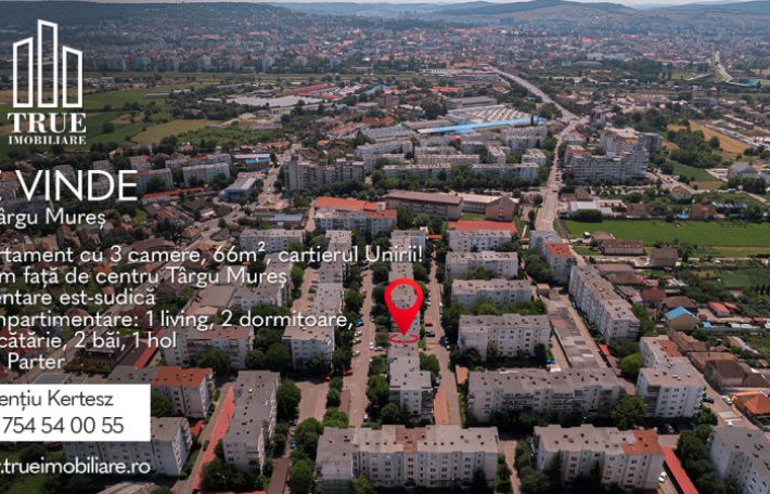 Apartament cu 3 camere de vânzare, 66m², cartierul Unirii!