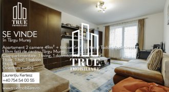 Apartament cu 2 camere de vânzare, 54m², cartierul Tudor, Tg. Mureș!